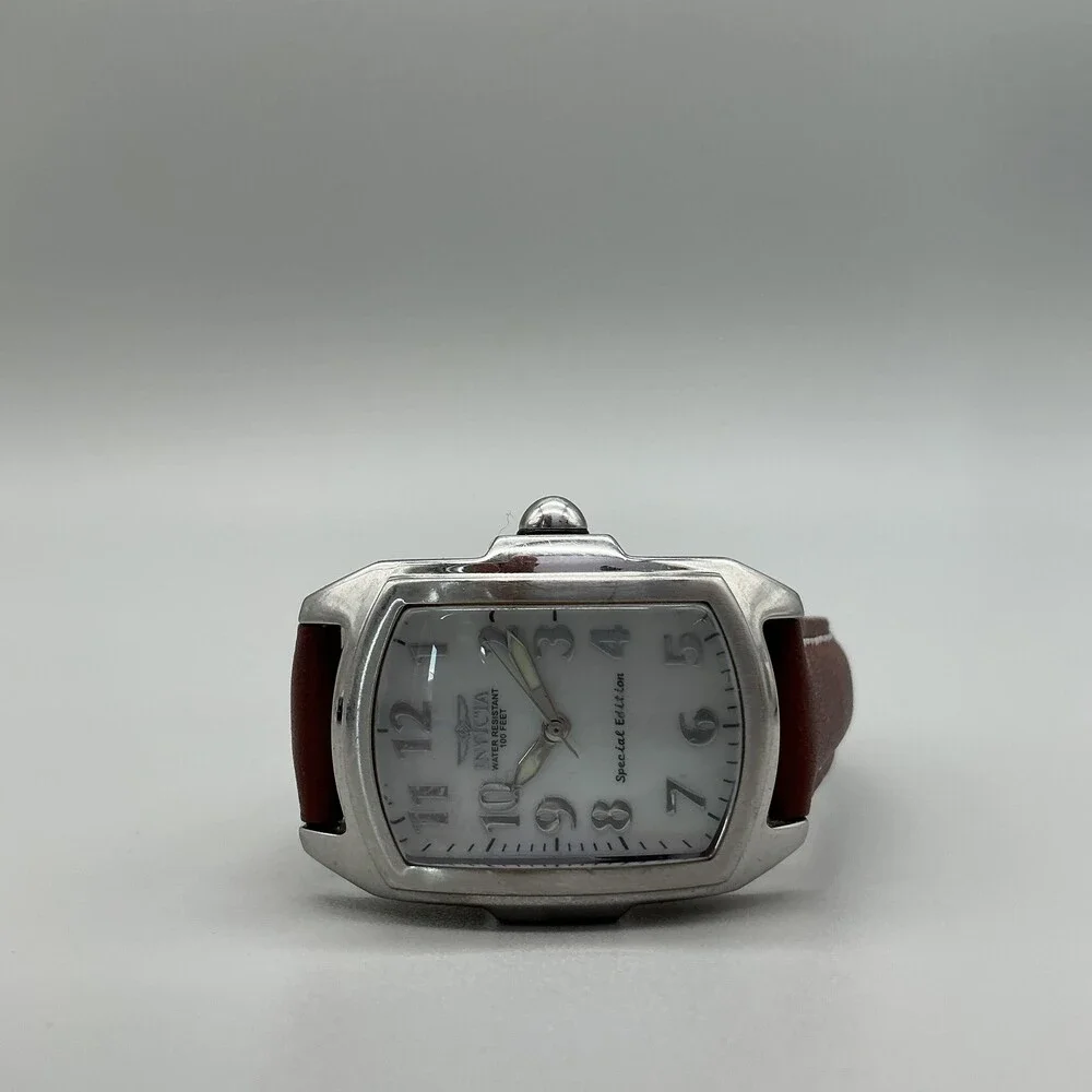Invicta 5168 Womens Watch 29mm Leather Special Edition Tonneau New Battery
